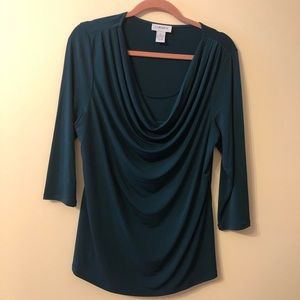 Women’s XL blouse with draped neck by Carmen